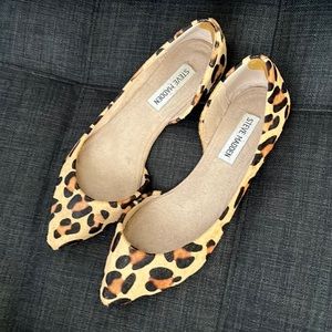 Steve Madden leopard flats, cow hair